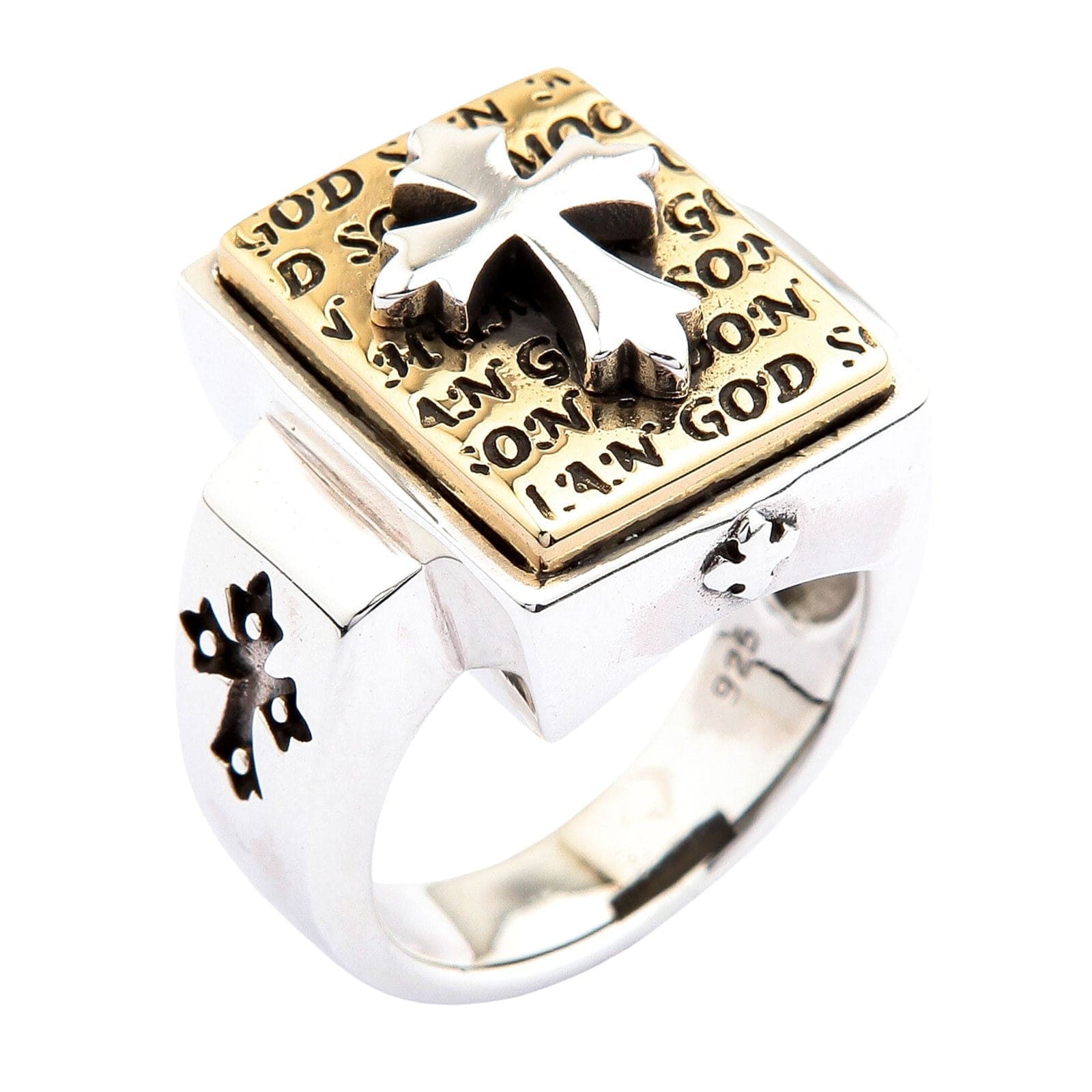 Christelijke Bijbel Kruis Ring – Bikerringshop