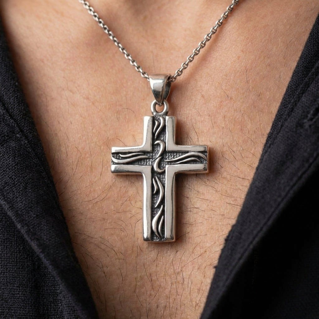 Tribal Cross Pendant — Everyday Silver | Bikerringshop