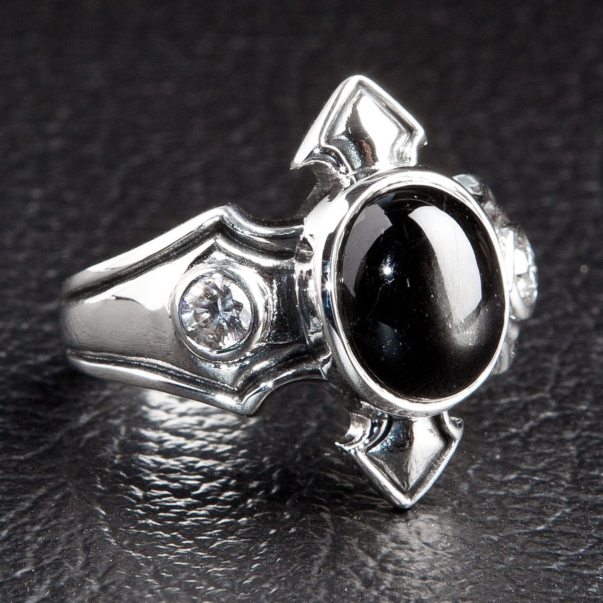 Black Onyx Gothic Claw Rings