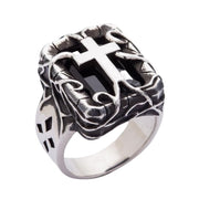 Cross Sterling Silver Gothic Ring