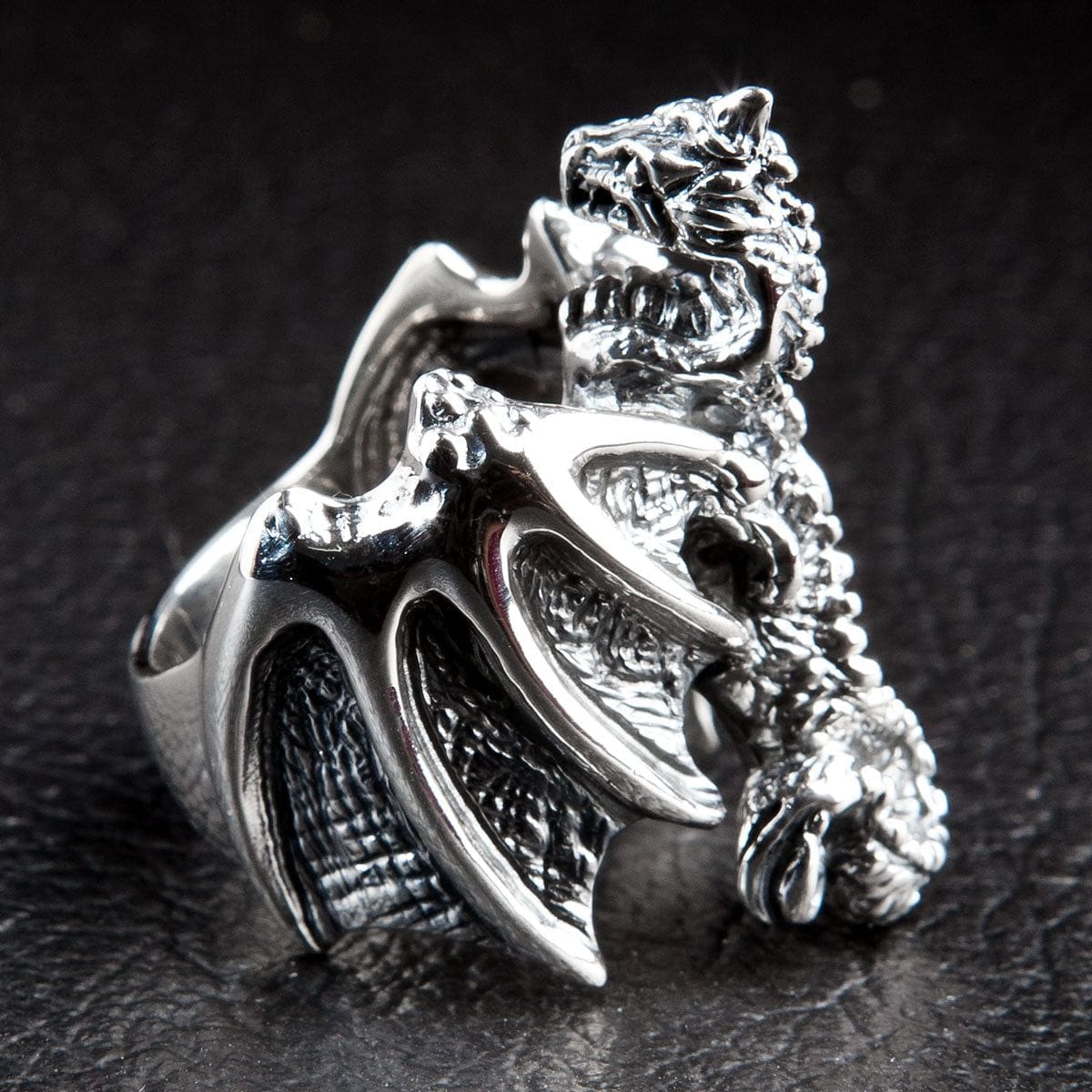 Dragon Ring for Men or Women Stainless Steel Gothic Biker Punk Ginger Lyne  Collection - Walmart.com