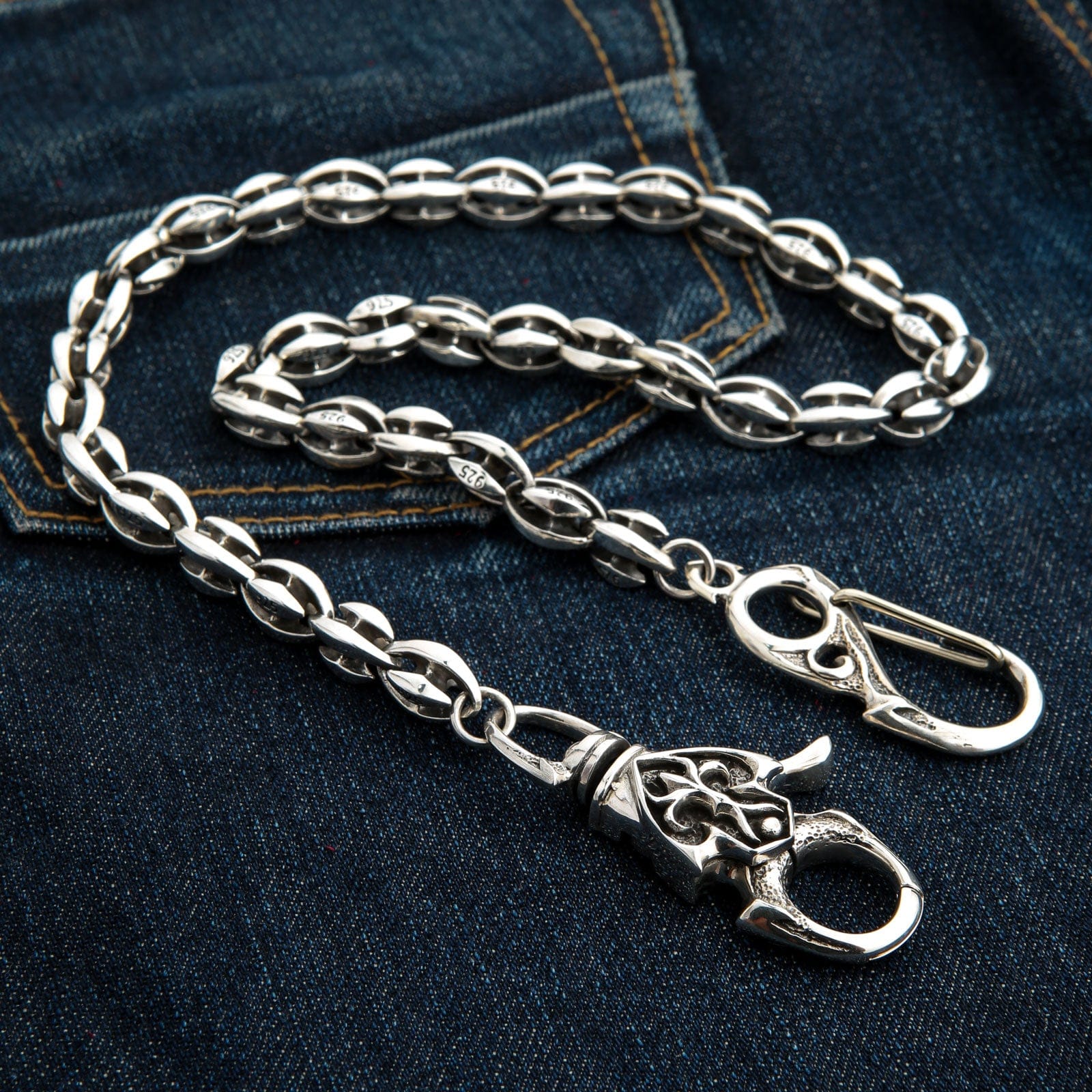 Leather Belt Loop Wallet Chain 24