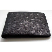 genuine black ostrich skin wallet
