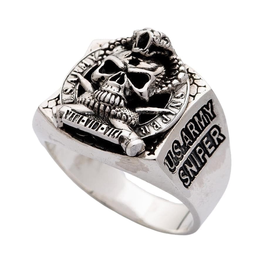 Army Sapper Rings Men US Army Sniper Ring — One Shot One Kill Military Band