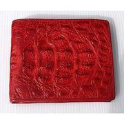 red real crocodile skin wallet
