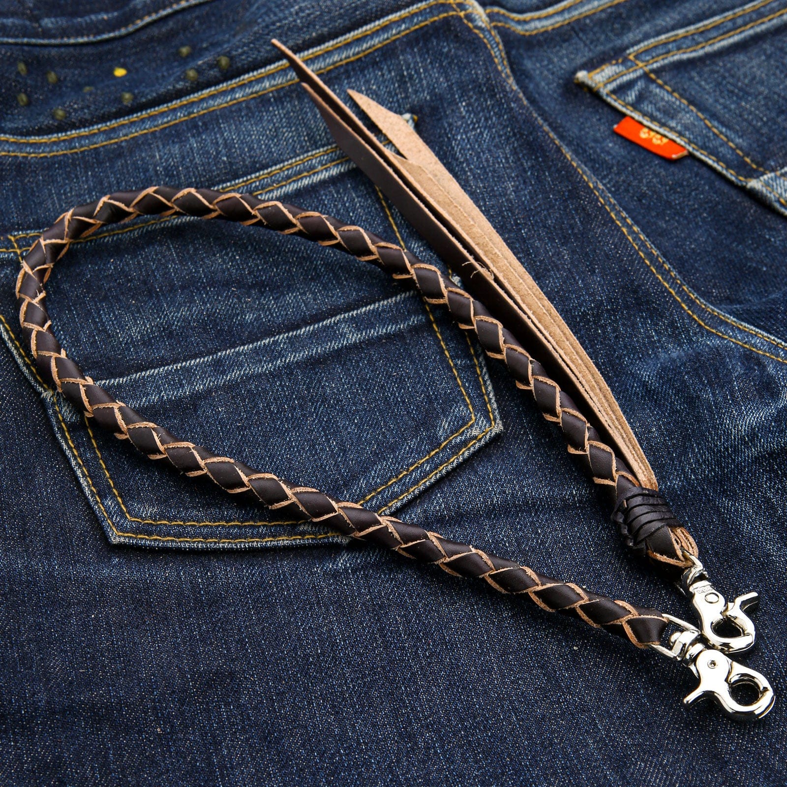 Handmade Long Biker Motorcycle Trucker Brown Black Cowhide Plain Handmade Long Biker Motorcycle Trucker Brown Black Cowhide Plain