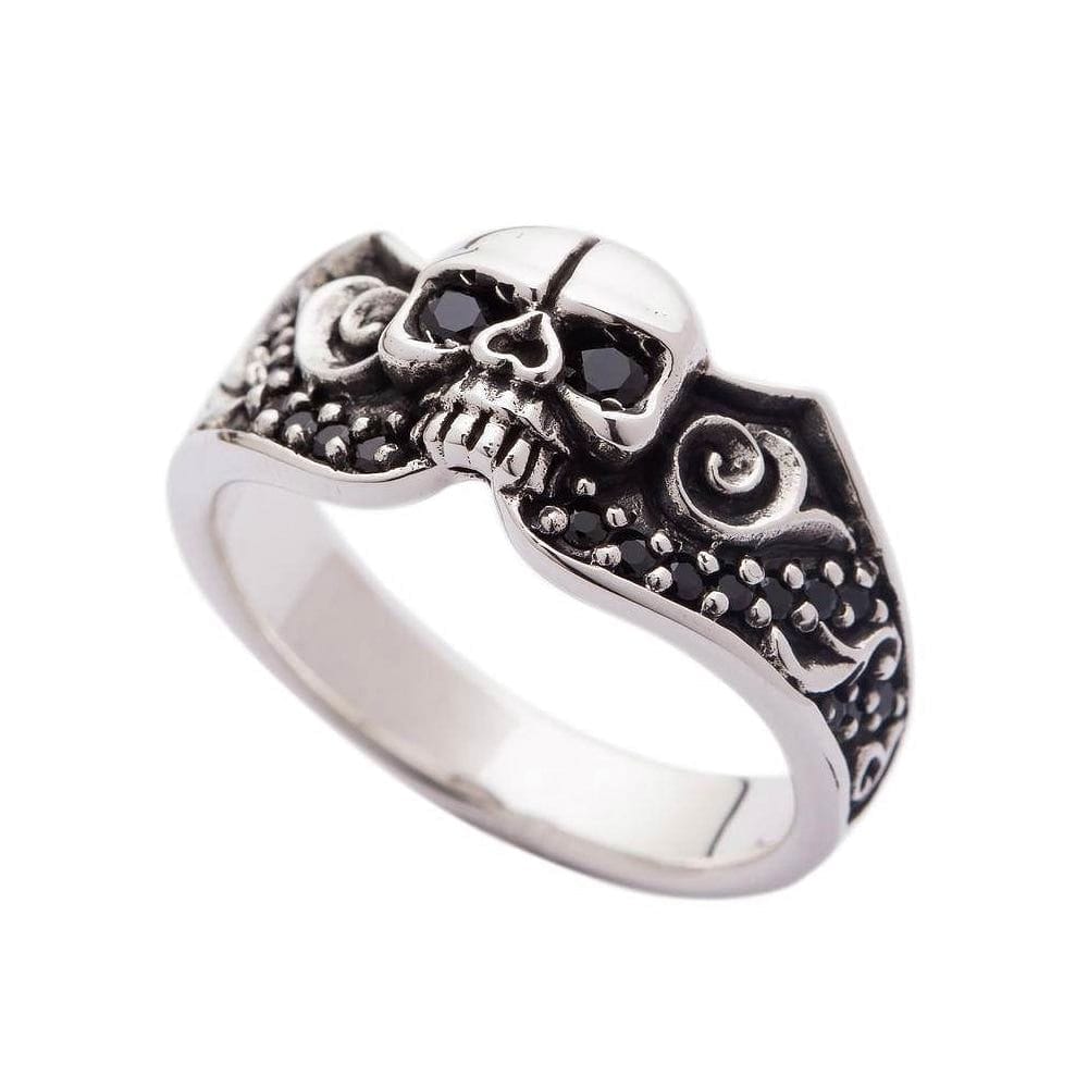 Gothic Tooth Fairy Stainless Steel Skull Ring - The Gothic Merchant