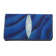blue pattern stingray wallet