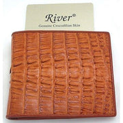 light brown genuine crocodile tail wallet