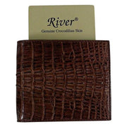 brown crocodile mens wallet