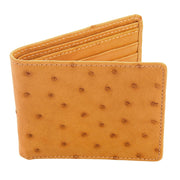 ostrich wallet genuine leather butter tan