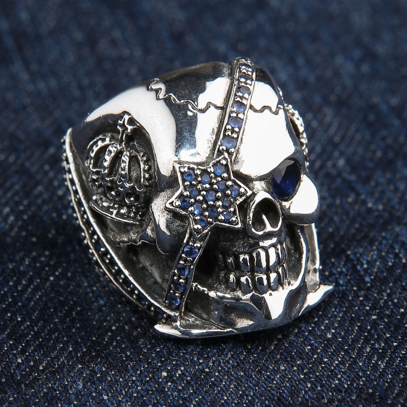 ZMY Home Stainless Steel Party Chunky Jewelry Crown King Skull Ring for Men  (10) - Walmart.com