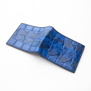 genuine blue crocodile leather wallet