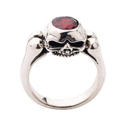 Sterling Silver Gothic Bone Skull Wedding Rings