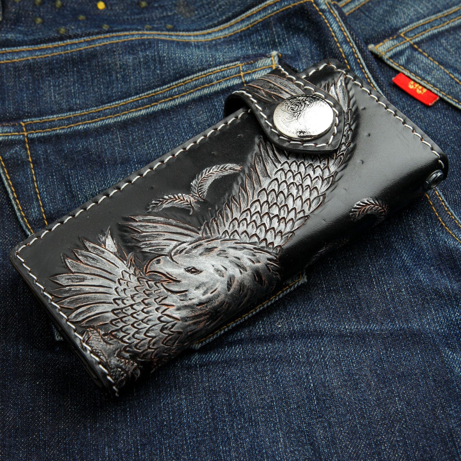 Eagle Bi-Fold Leather Wallet