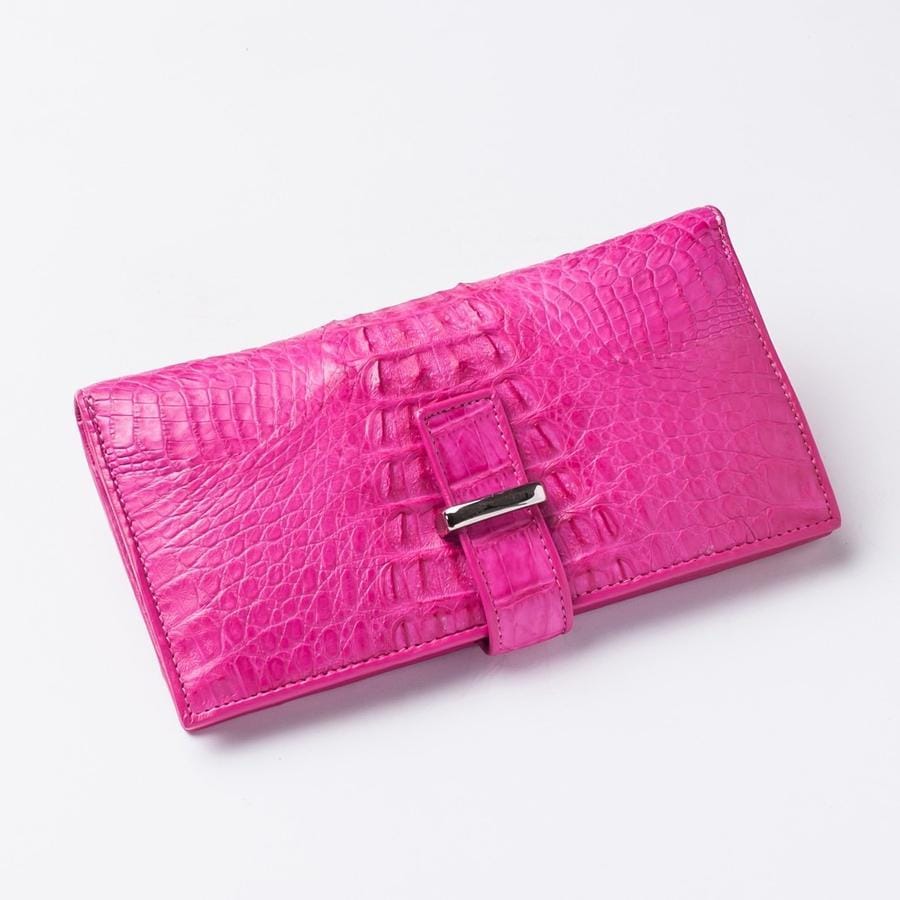 SOLD (discounted) Pink floral crocodile clutch wallet/wristlet – Bags by  Victoria