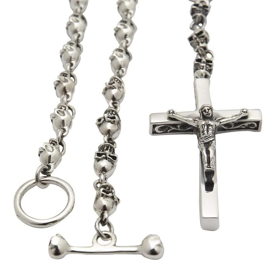QUADRI - Rozenkrans ketting voor vrouwen - Maagd Maria - Sterling zilveren rozenkrans kralen katholieke - katholieke geschenken - zilveren kruis ketting met kralen ketting voor vrouwen mannen - 48 cm QUADRI - Rozenkrans ketting voor vrouwen - Maagd Maria - Sterling zilveren rozenkrans kralen katholieke - katholieke geschenken - zilveren kruis ketting met kralen ketting voor vrouwen mannen - 48 cm