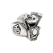 sterling silver motorcycle engine harley ring
