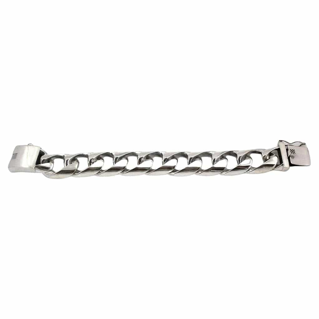 Nicos | Bracciale nero glaciale da 8 mm con catena cubana e zirconi Nicos | Bracciale nero glaciale da 8 mm con catena cubana e zirconi