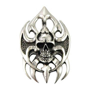 heavy sterling silver gothic skull pendant