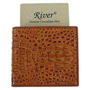 authentic river crocodile hornback wallet