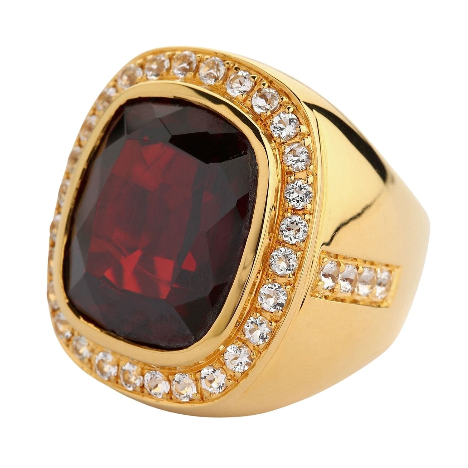 Wholesaler of 22kt gold maroon stone ring for men so-gr006 | Jewelxy - 89805