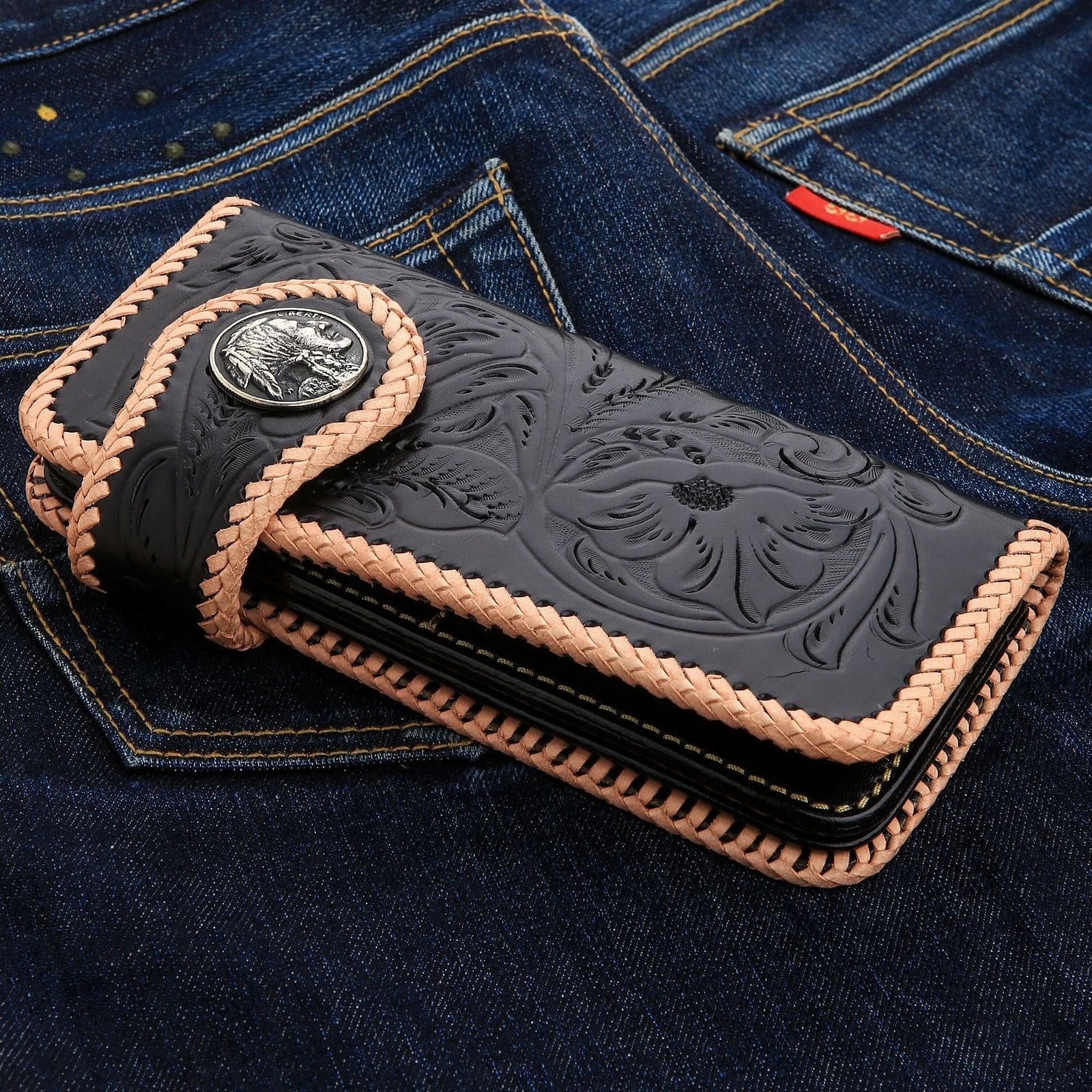 Y☆M RRL Carving Leather Wallet VINTAGE RRL DOUBLE RL Tumbled Leather Card Case Wallet | eBay