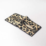 leopard design stingray leather wallet