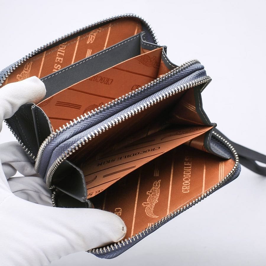 Crocodile Skin Wallet Mens Leather Wallet - Real Mens Wallets