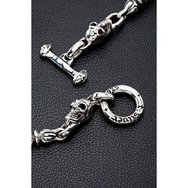 Lion Skull Sterling Silver Biker Necklace