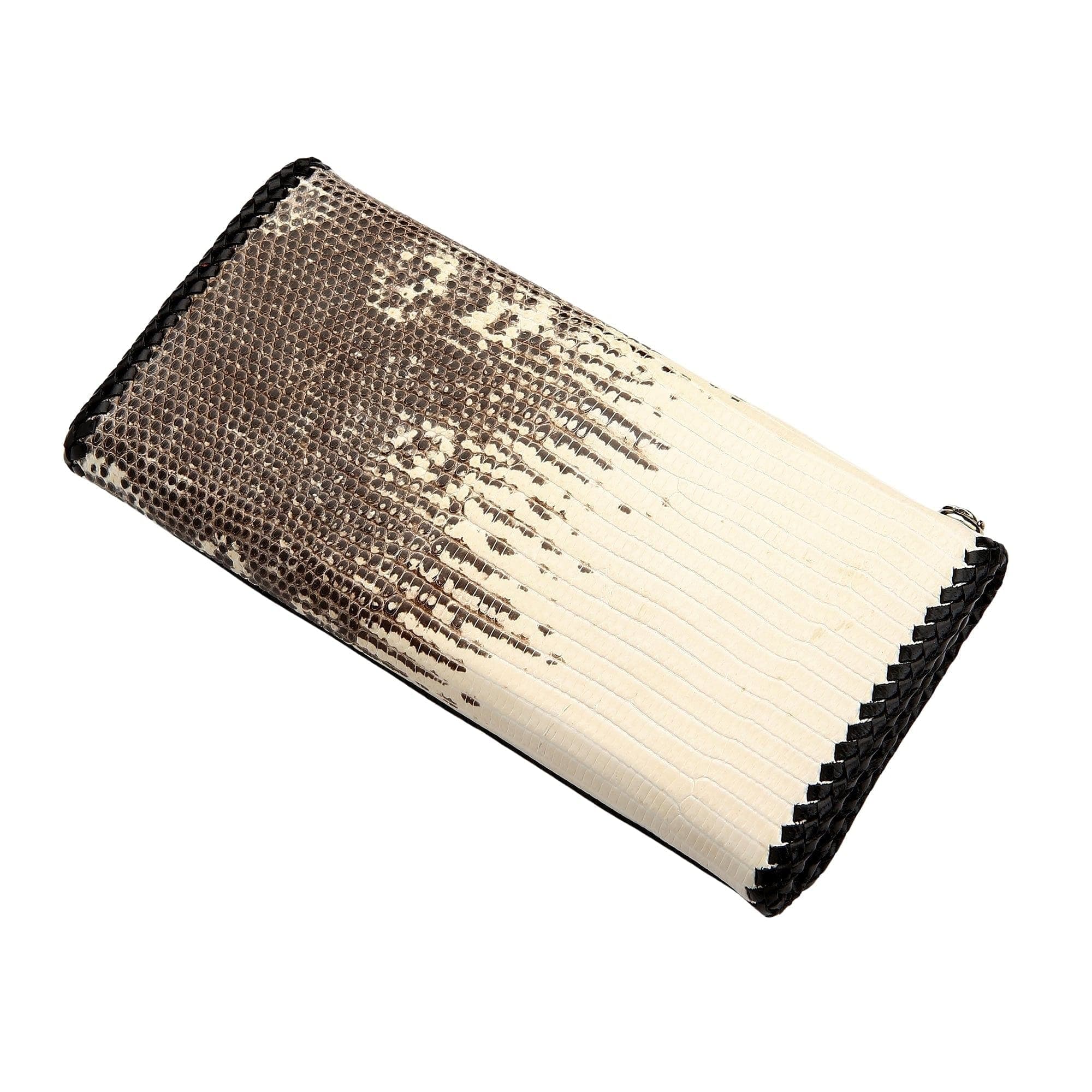 Stingray Cross Lizard Leather Long Biker Wallet
