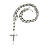Memento Mori-rozenkransketting van massief sterling zilver met doodskoppen, kruisbeeld en Wonderdadige Medaille.