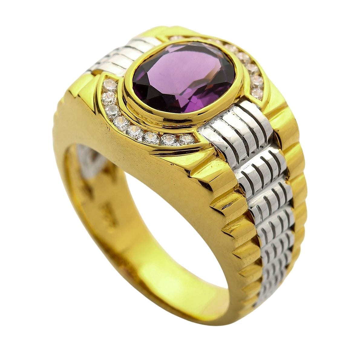 14k Yellow Gold 1.69ct Diamond Rolex Watch Ring