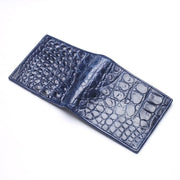 navy blue stomach crocodile wallet