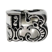 Sterling Silver Number 13 Tribal Ring