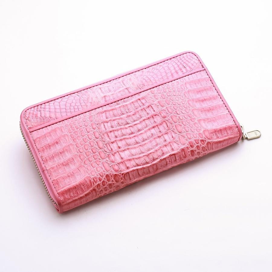 Béarn crocodile wallet Hermès Pink in Crocodile - 29362050
