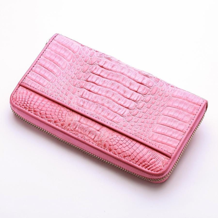 SOLD (discounted) Pink floral crocodile clutch wallet/wristlet – Bags by  Victoria