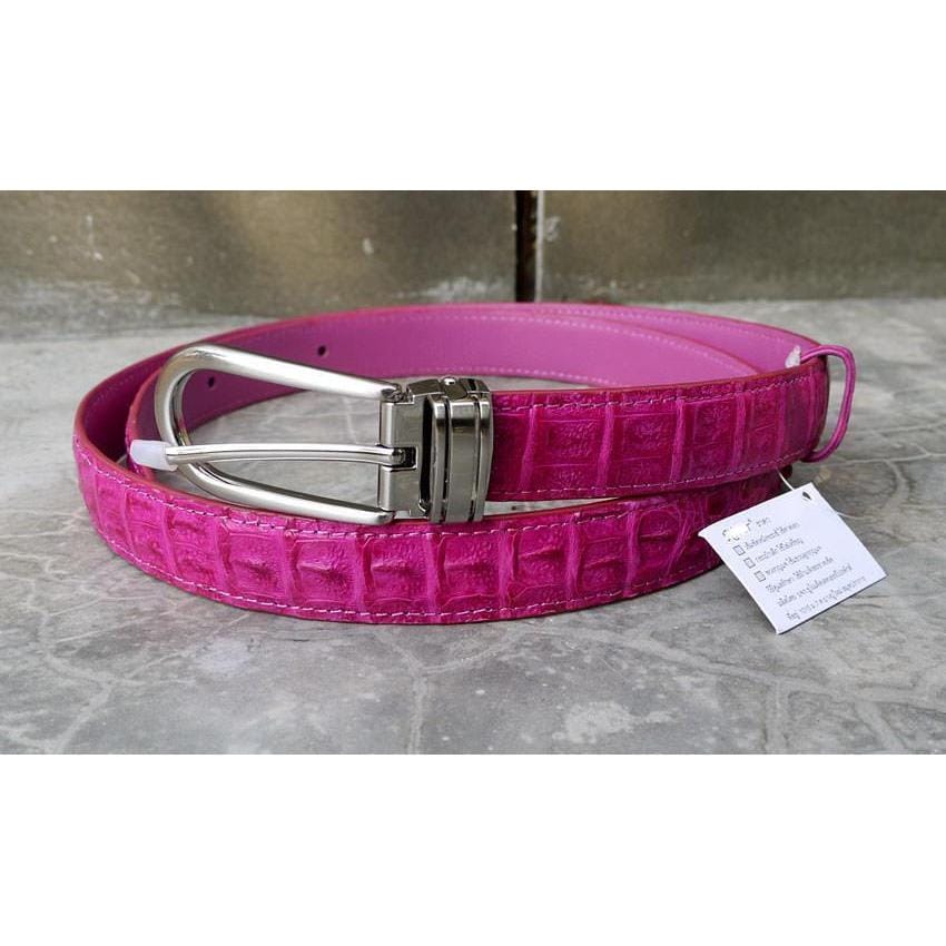 Yellow/Pink Genuine Alligators Crocodile Leather Belt Size 38 for Hermès  Buckle