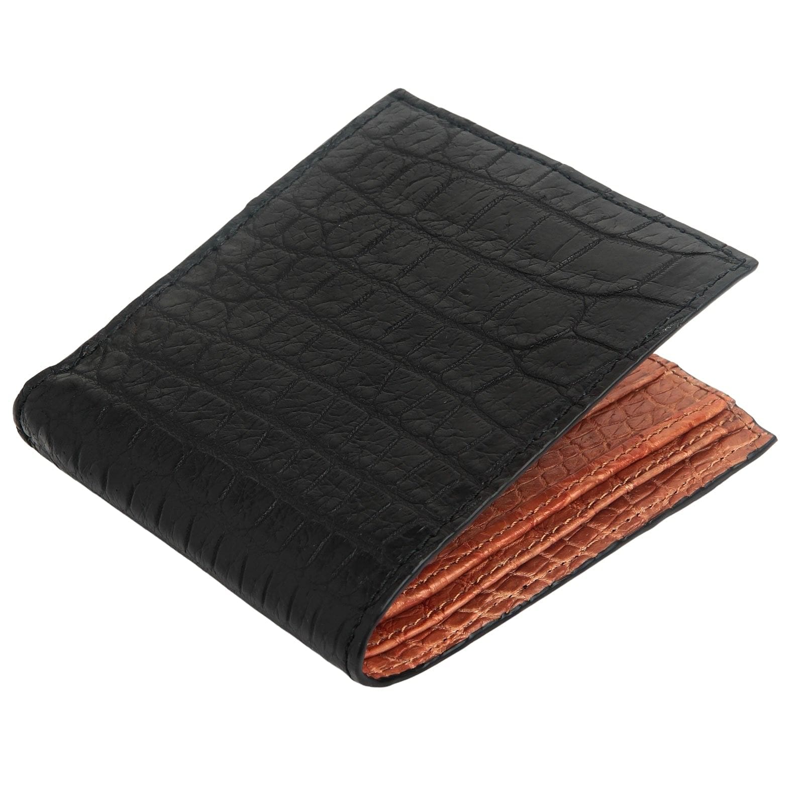 Authentic Real Crocodile Belly Skin Businessmen Long Bifold Wallet