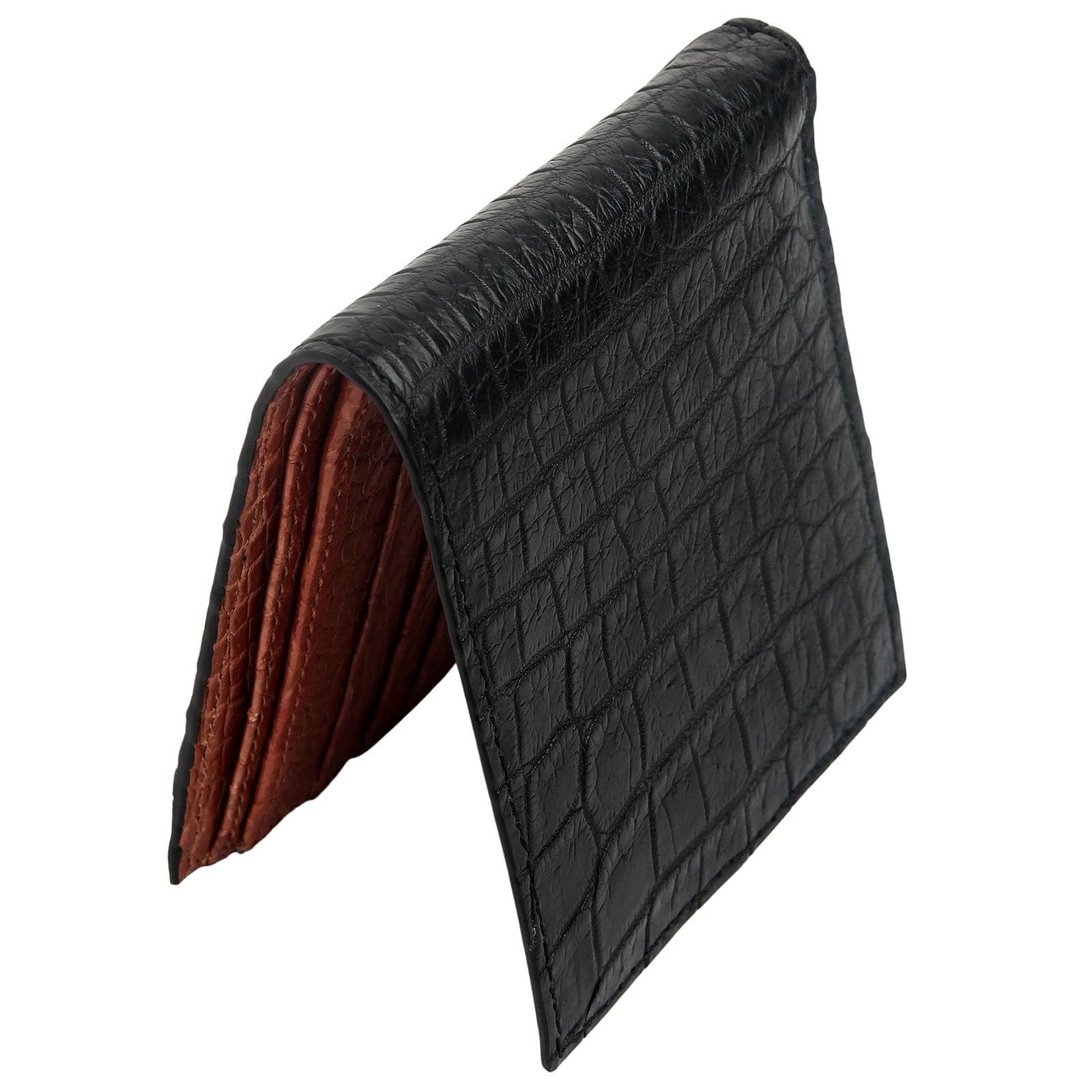 Dark brown crocodile wallet - Luxury leathergoods