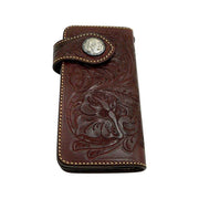 burgundy red leather indian wallet