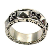 Skull Blood Sterling Silver Spin Gothic Ring