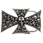 silver skull belt buckle