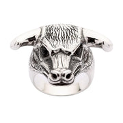 sterling silver bull Taurus ring