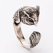 silver owl ring