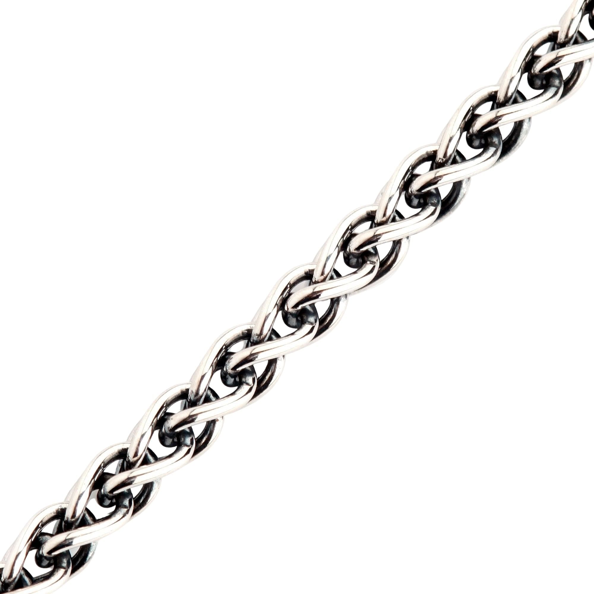 Sterling Silver Wheat Chain Thick Men's