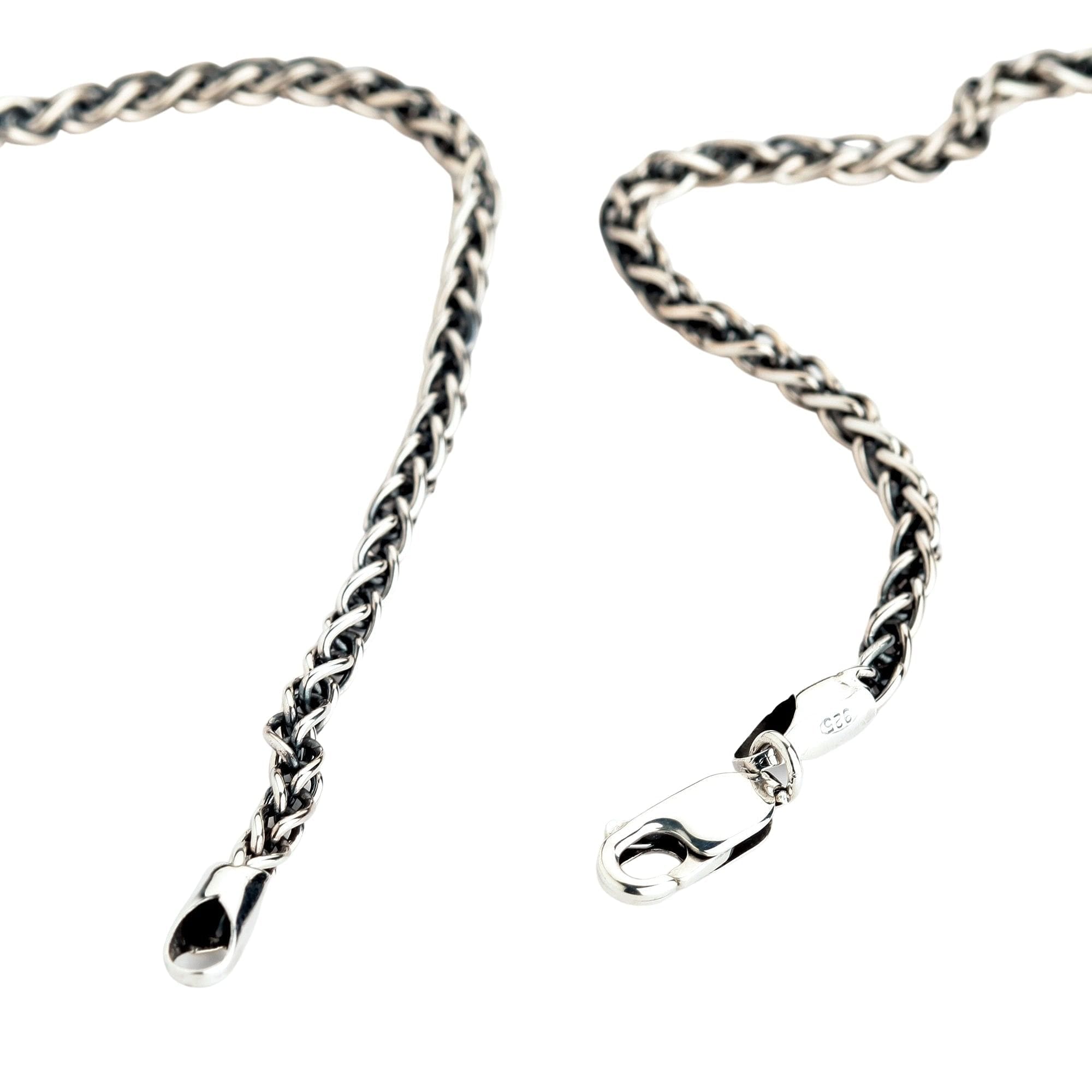 Solid Wheat Chain Necklace 3.5mm Stainless Steel 20