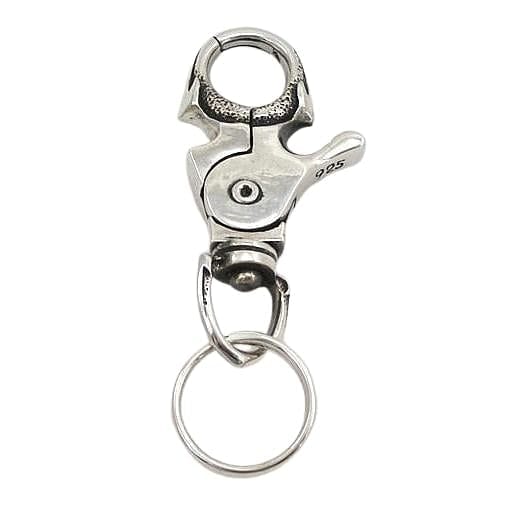 Sterling Silver Number with Stainless Steel Keychain Loop | PicturesOnGold