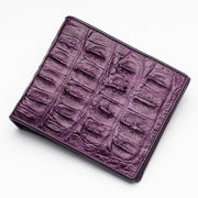 purple backbone croc alligator wallet