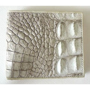 Real White Pearl Crocodile Backbone Wallet